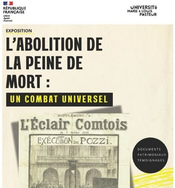 Exposition « L'abolition de la peine de mort : un combat universel »
